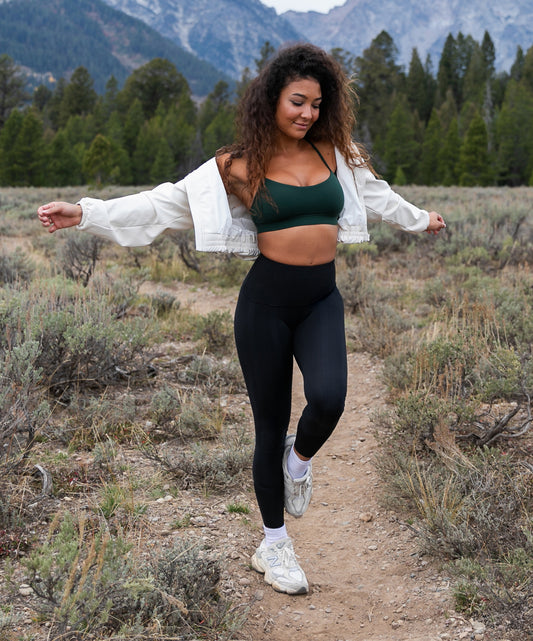 SweetFlexx Mid-Rise Resistance Leggings | Full Length Workout Tights for Women