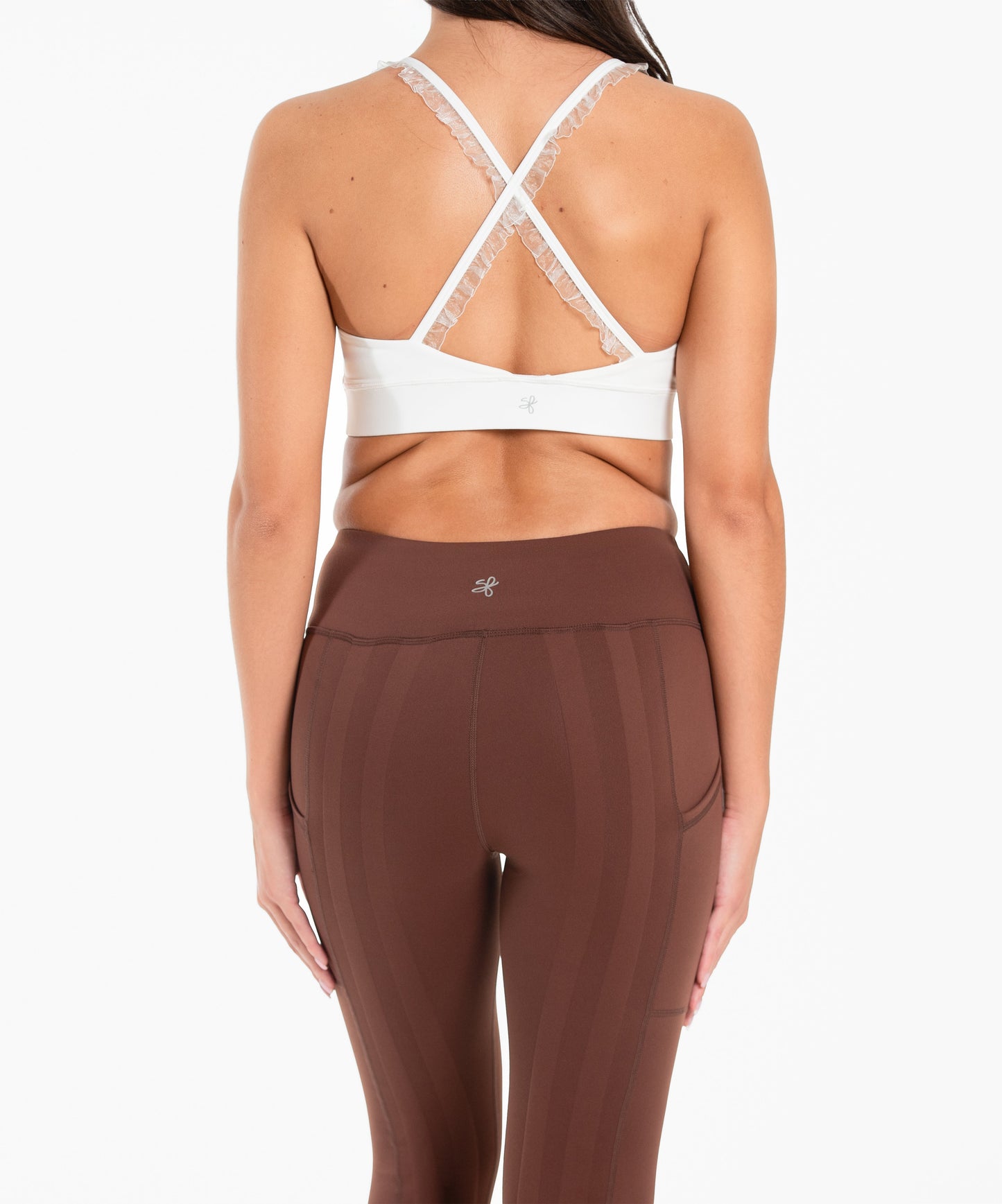 SweetFlexx Women's High-Waisted Front & Booty Resistance Leggings – Full Flexx Gym Pants with Pockets
