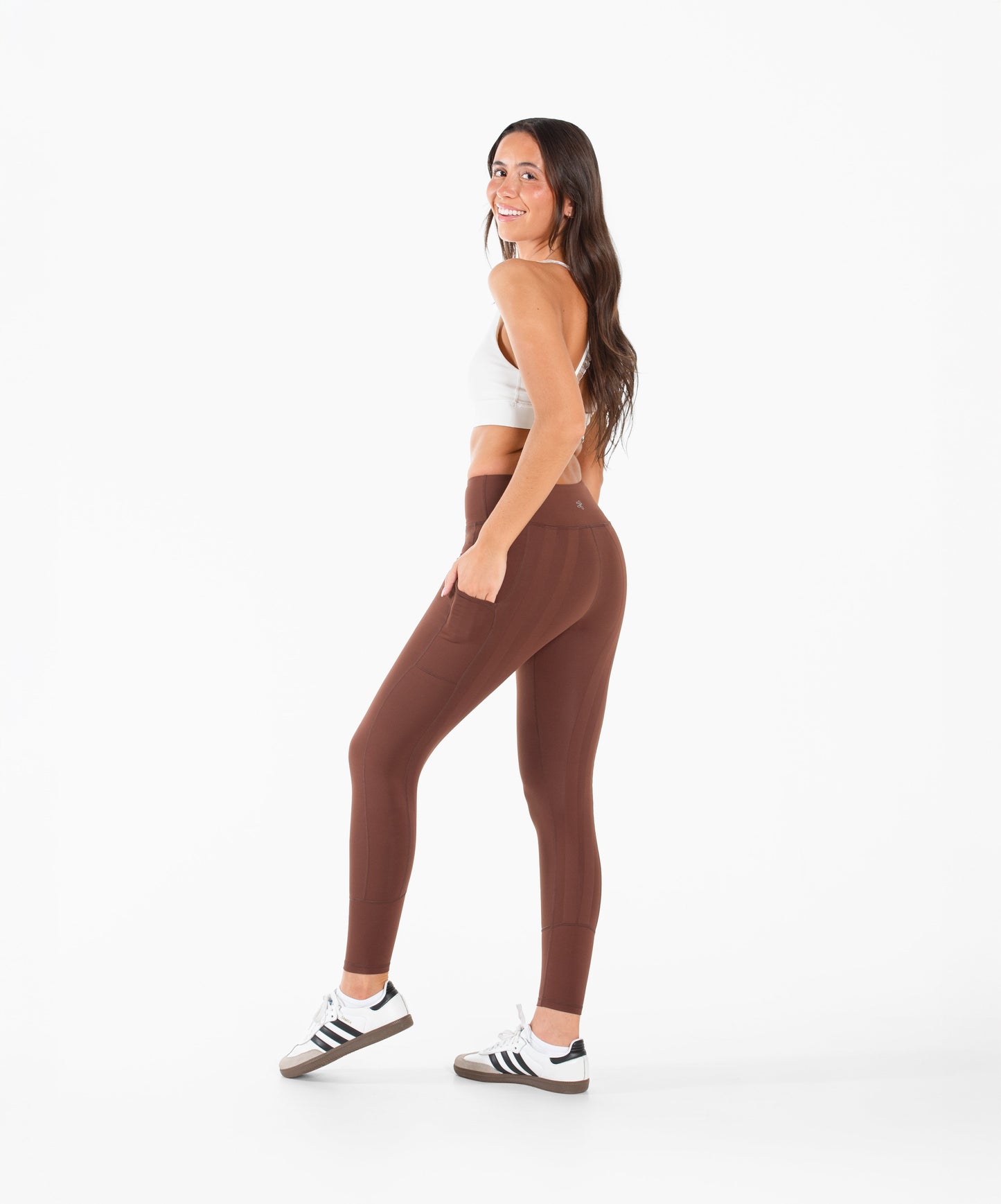 SweetFlexx Women's High-Waisted Front & Booty Resistance Leggings – Full Flexx Gym Pants with Pockets