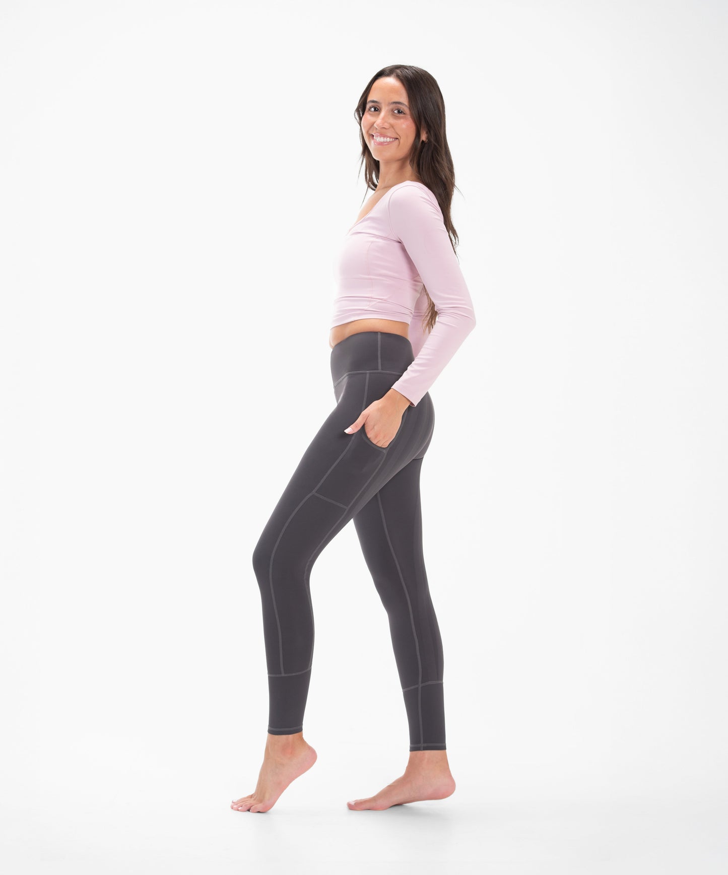 SweetFlexx Hi-Rise Booty-Lifting Resistance Leggings with Pockets | Built-in Booty Band Workout Tights