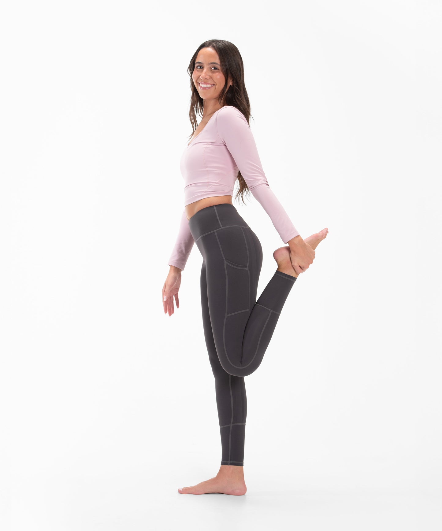 SweetFlexx Hi-Rise Booty-Lifting Resistance Leggings with Pockets | Built-in Booty Band Workout Tights