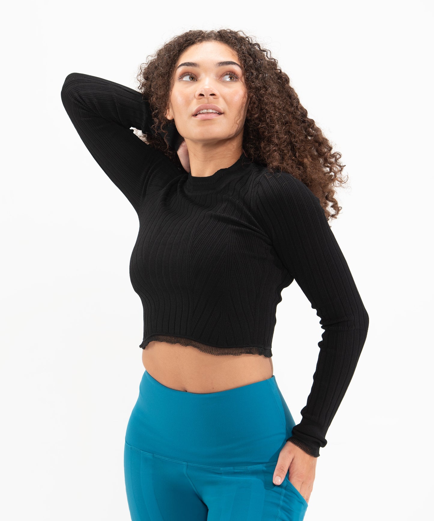 SweetFlexx Sofina Crop Pullover Hoodie | Breathable Long Sleeve Workout Top