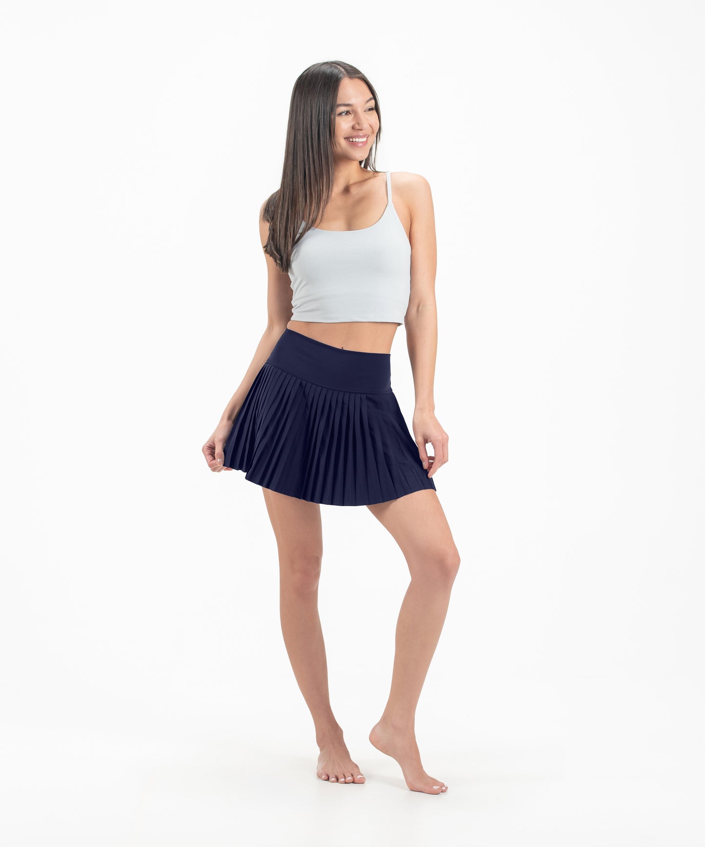 SweetFlexx Tone and Go Skirt with Built-in Shorts | High-Waisted Athletic Tennis Skort