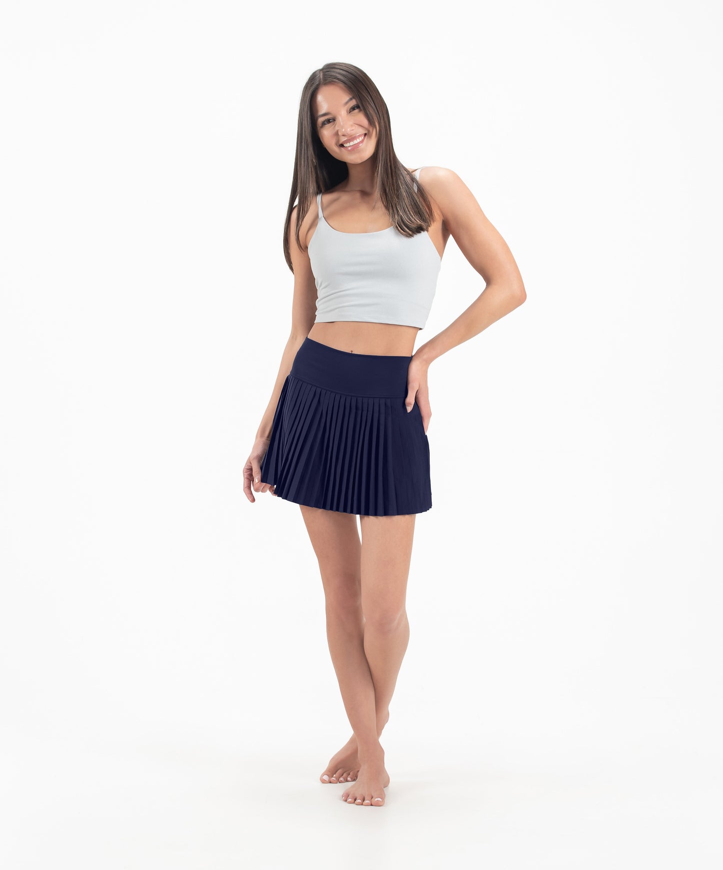 SweetFlexx Tone and Go Skirt with Built-in Shorts | High-Waisted Athletic Tennis Skort