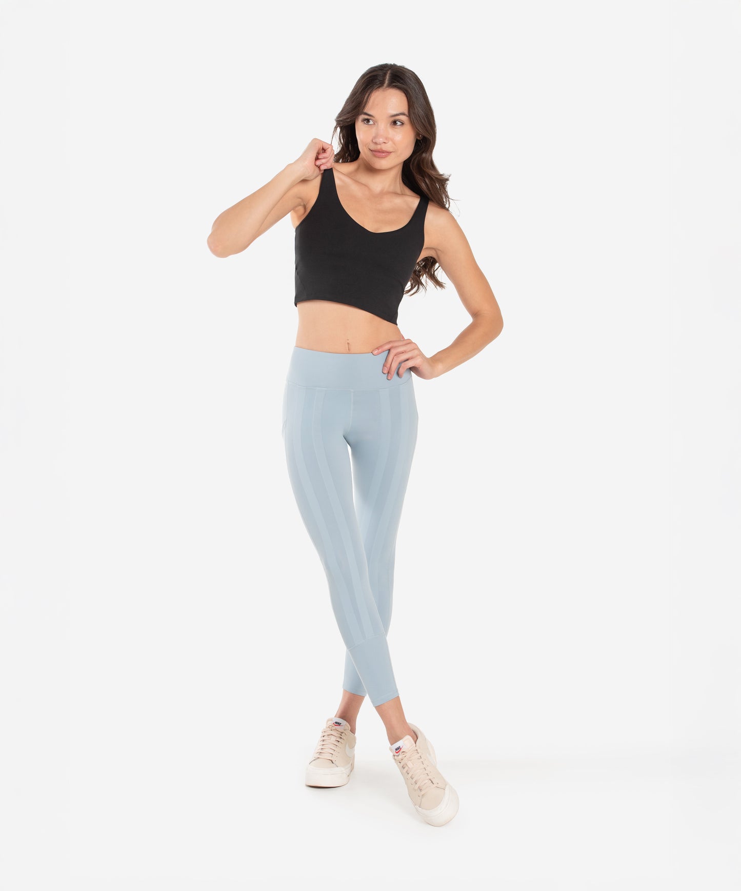 SweetFlexx Women's High-Waisted Front & Booty Resistance Leggings – Full Flexx Gym Pants with Pockets