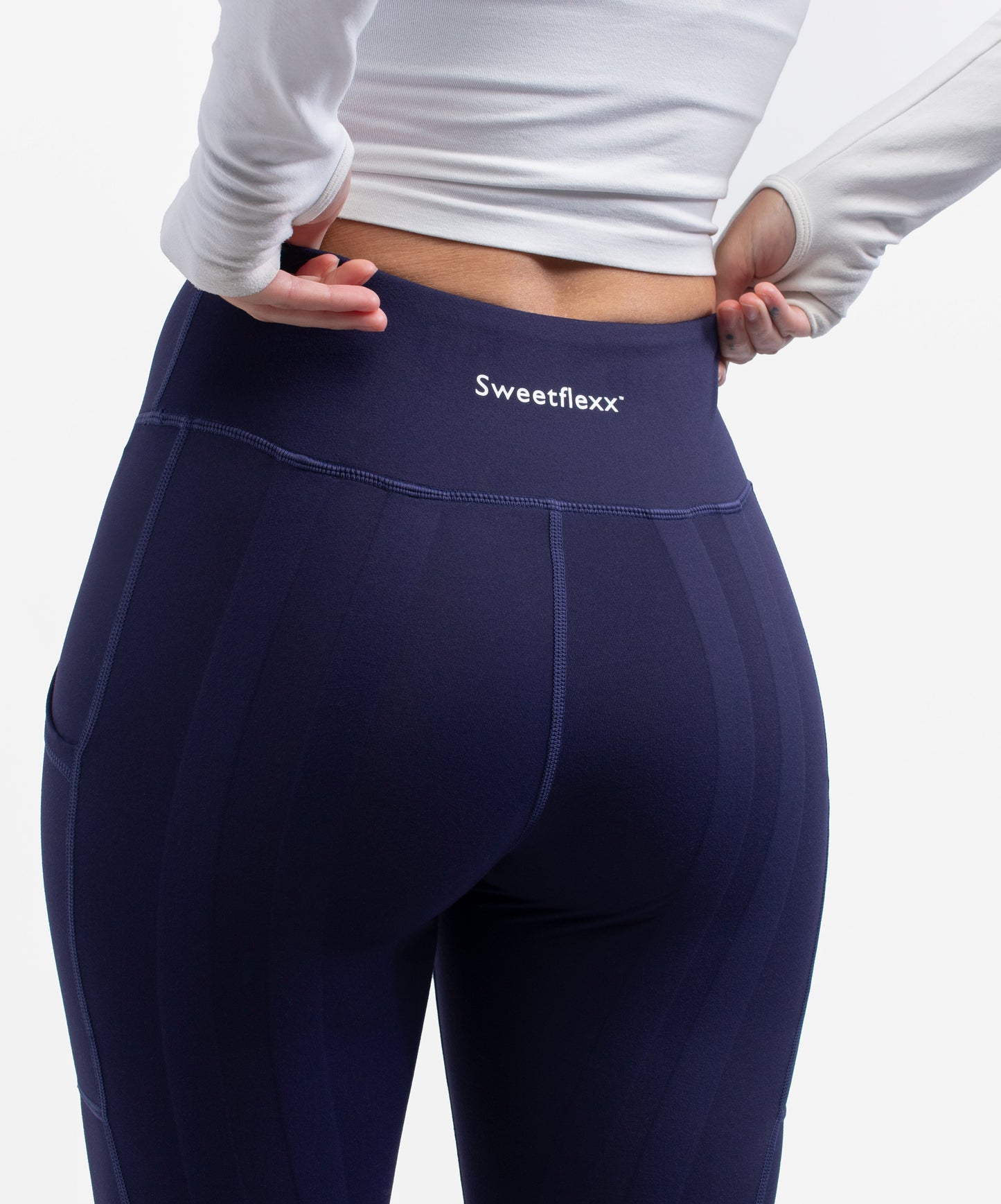 SweetFlexx Hi-Rise Booty-Lifting Resistance Leggings with Pockets | Built-in Booty Band Workout Tights